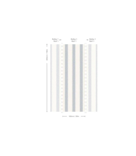 Wallcolors Pure Forms Ornament Line Mist Soft Sage - tapeta w paski