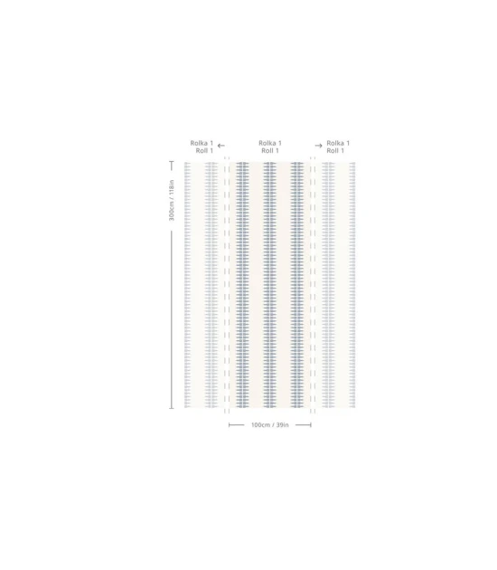 Wallcolors Pure Forms Ornament Line Mist Soft Sage - tapeta w paski