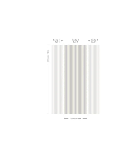 Wallcolors Pure Forms Woven Stripe Cool Gray - tapeta w paski