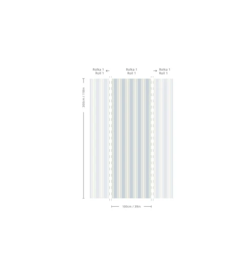 Wallcolors Pure Forms Woven Stripe Dusty Blue - tapeta w paski