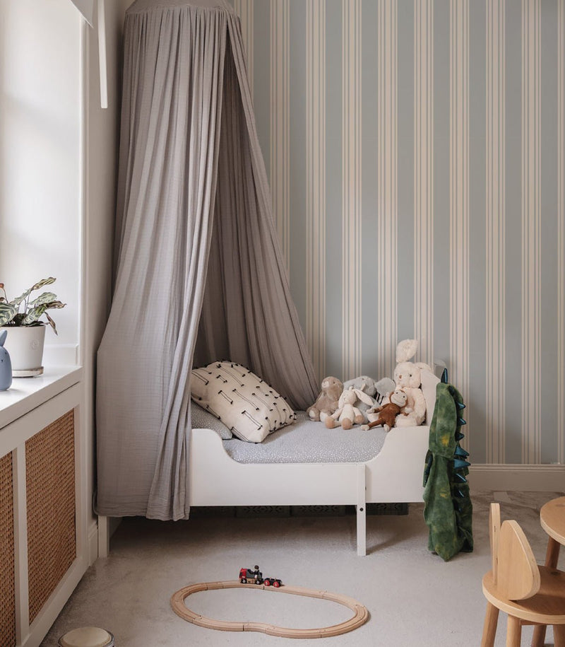 Wallcolors Pure Forms Woven Stripe Dusty Blue - tapeta w paski