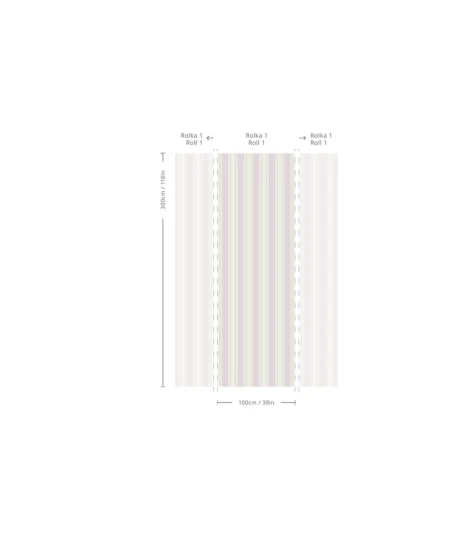 Wallcolors Pure Forms Woven Stripe Powder Blush - tapeta w paski