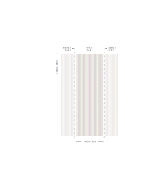 Wallcolors Pure Forms Woven Stripe Powder Blush - tapeta w paski