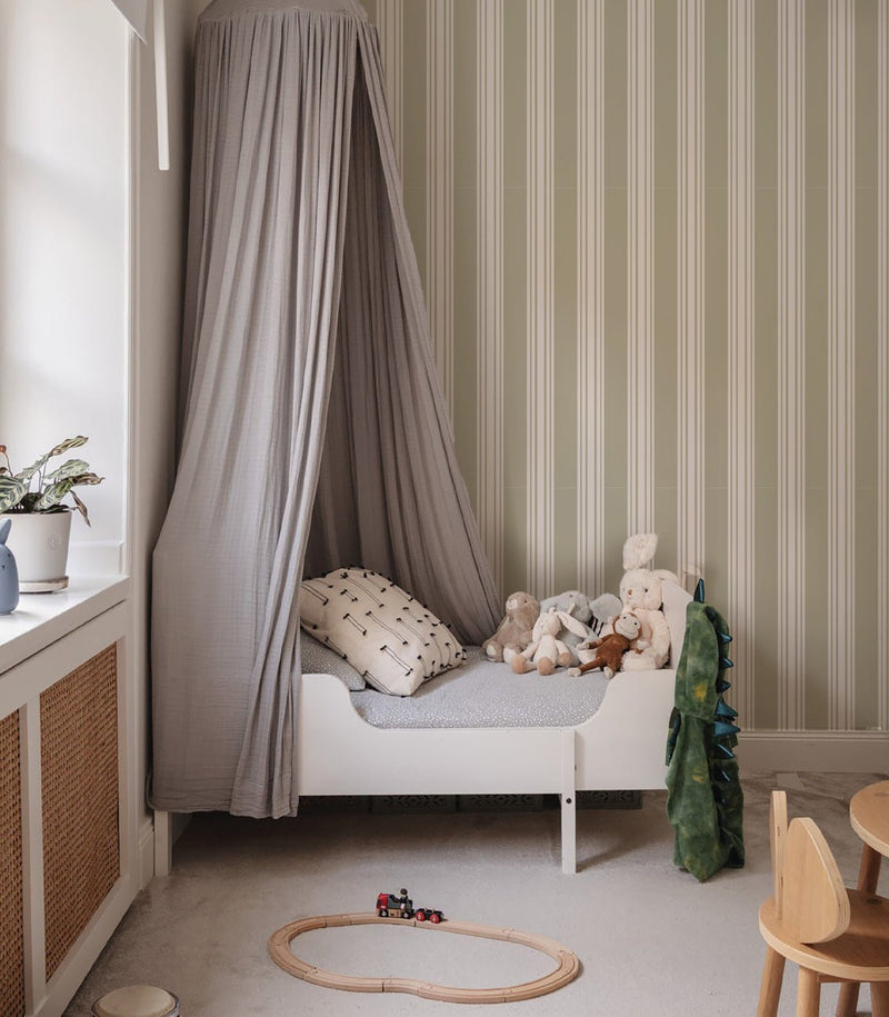 Wallcolors Pure Forms Woven Stripe Soft Olive - tapeta w paski
