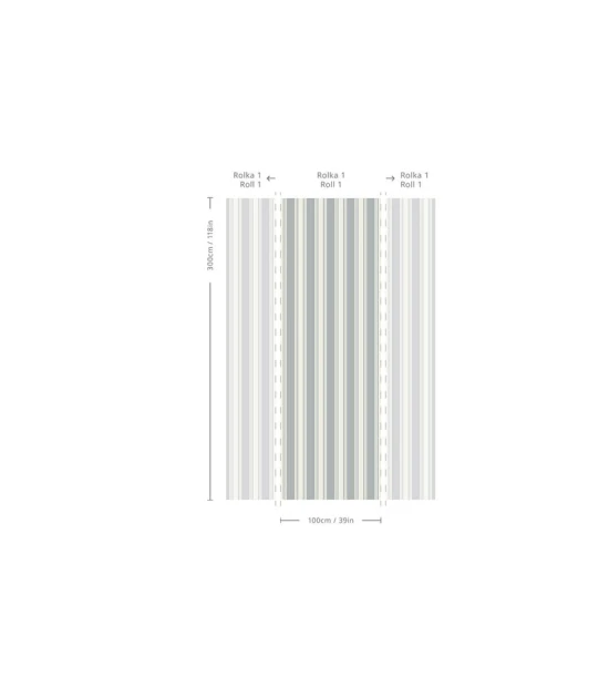 Wallcolors Pure Forms Woven Stripe Steel Gray - tapeta w paski