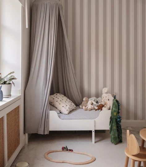 Wallcolors Pure Forms Woven Stripe Stone Taupe - tapeta w paski