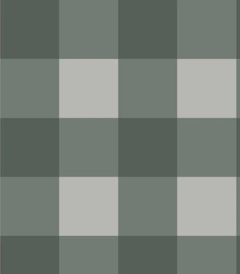 Wallcolors Pure Forms Checks Deep Forest - tapeta w kratkę