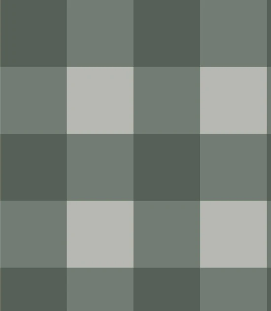 Wallcolors Pure Forms Checks Deep Forest - tapeta w kratkę