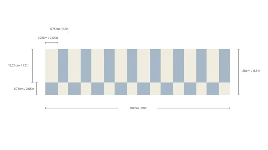Wallcolors Pure Forms Border Tetris Cool Blue Grey - border geometryczny