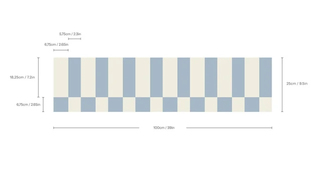 Wallcolors Pure Forms Border Tetris Cool Blue Grey - border geometryczny