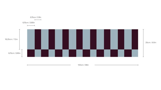 Wallcolors Pure Forms Border Tetris Deep Plum - border geometryczny