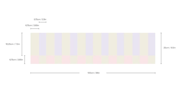 Wallcolors Pure Forms Border Tetris Misty Lavender - border geometryczny