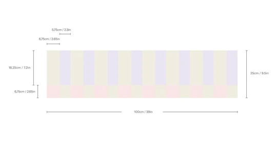 Wallcolors Pure Forms Border Tetris Pale Lilac - border geometryczny