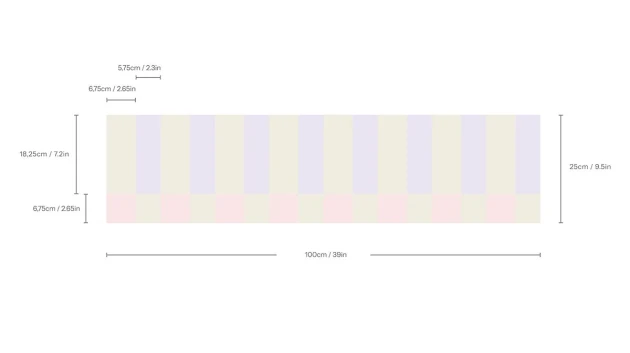 Wallcolors Pure Forms Border Tetris Pale Lilac - border geometryczny