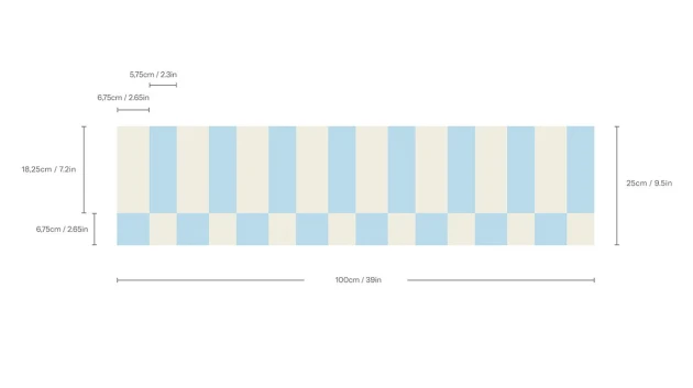 Wallcolors Pure Forms Border Tetris Soft Sky Blue - border geometryczny