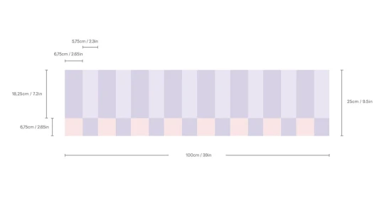 Wallcolors Pure Forms Border Tetris Play Soft Lilac - border geometryczny