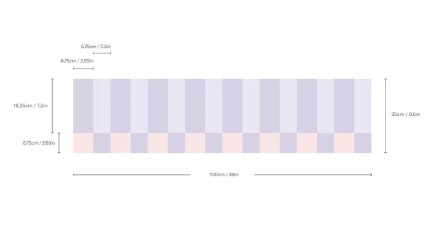 Wallcolors Pure Forms Border Tetris Play Soft Lilac - border geometryczny