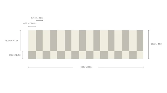 Wallcolors Pure Forms Border Tetris Play Light Greige - border geometryczny