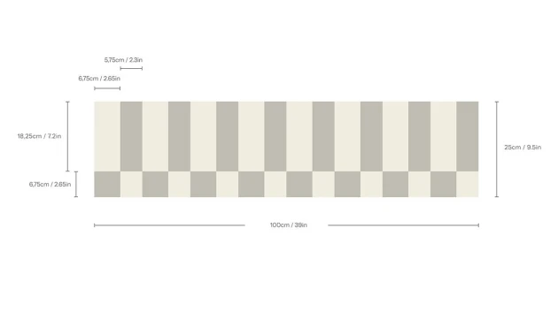 Wallcolors Pure Forms Border Tetris Play Light Greige - border geometryczny