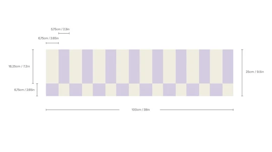 Wallcolors Pure Forms Border Tetris Play Play Lilac - border geometryczny