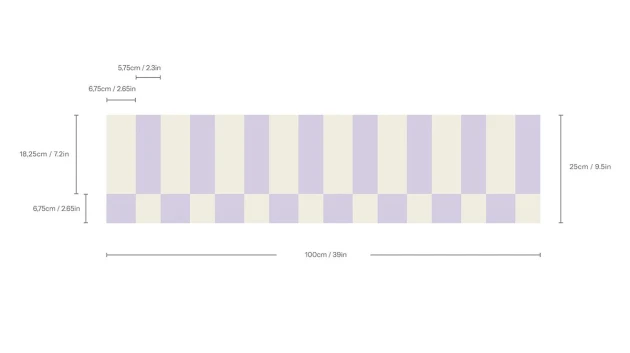 Wallcolors Pure Forms Border Tetris Play Play Lilac - border geometryczny