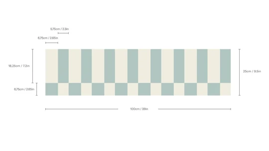 Wallcolors Pure Forms Border Tetris Play Soft Aqua - border geometryczny