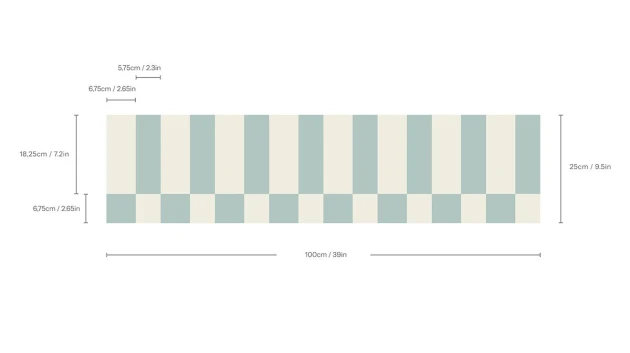 Wallcolors Pure Forms Border Tetris Play Soft Aqua - border geometryczny