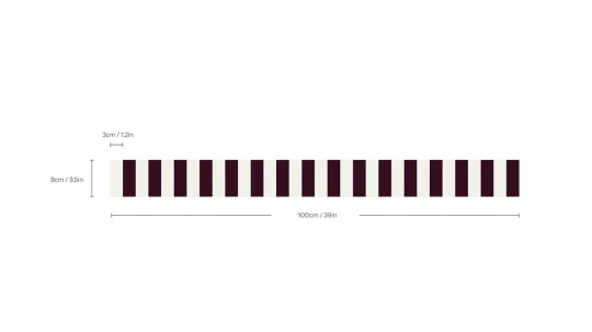 Wallcolors Pure Forms Border Stripe Deep Burgundy - border w paski