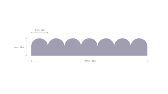 Wallcolors Pure Forms Border Seashell Dusty Lavender - border w muszelki