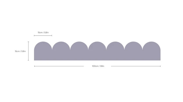 Wallcolors Pure Forms Border Seashell Dusty Lavender - border w muszelki