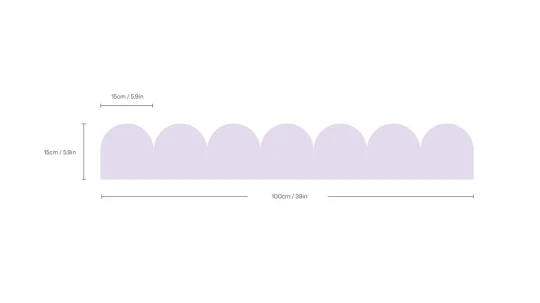 Wallcolors Pure Forms Border Seashell Lilac Mist - border w muszelki