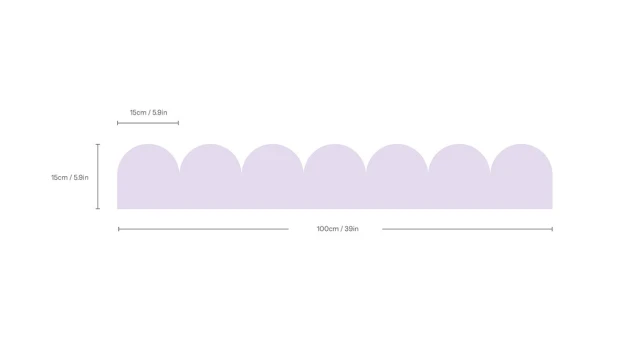 Wallcolors Pure Forms Border Seashell Lilac Mist - border w muszelki