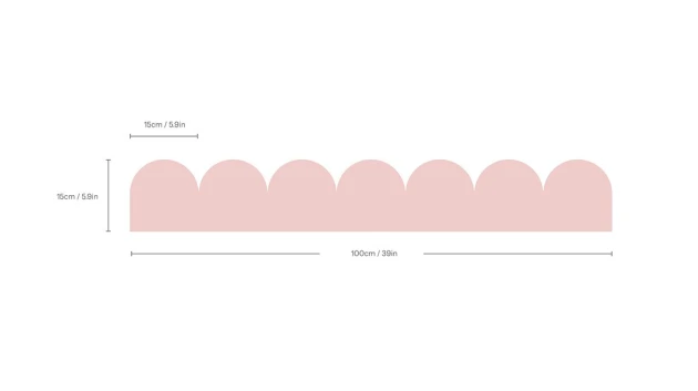 Wallcolors Pure Forms Border Seashell Peach Blush - border w muszelki
