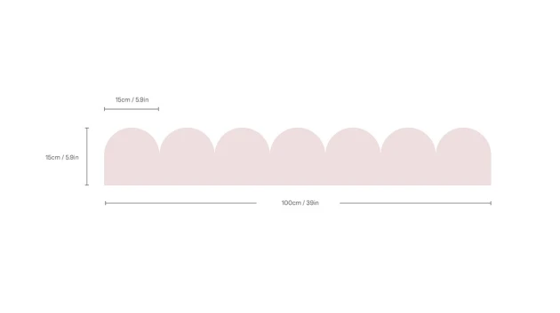 Wallcolors Pure Forms Border Seashell Powder Blush - border w muszelki