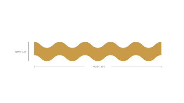 Wallcolors Pure Forms Double Wave Honey Amber - border fala