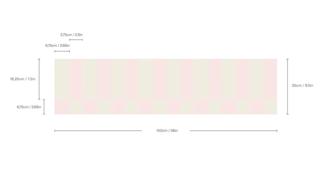 Wallcolors Pure Forms Border Tetris Soft Cream Blush - border geometryczny