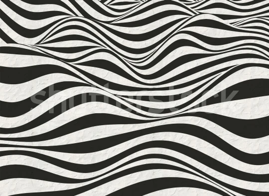 Rebel Walls R19546 Shutterstock Graphic Hills Black - mural w abstrakcyjne fale