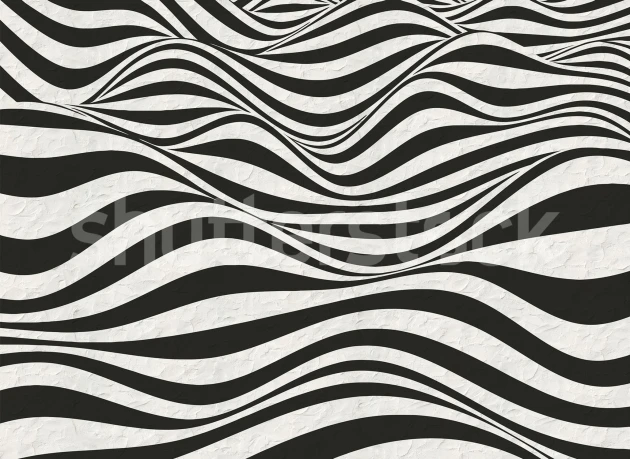 Rebel Walls R19546 Shutterstock Graphic Hills Black - mural w abstrakcyjne fale