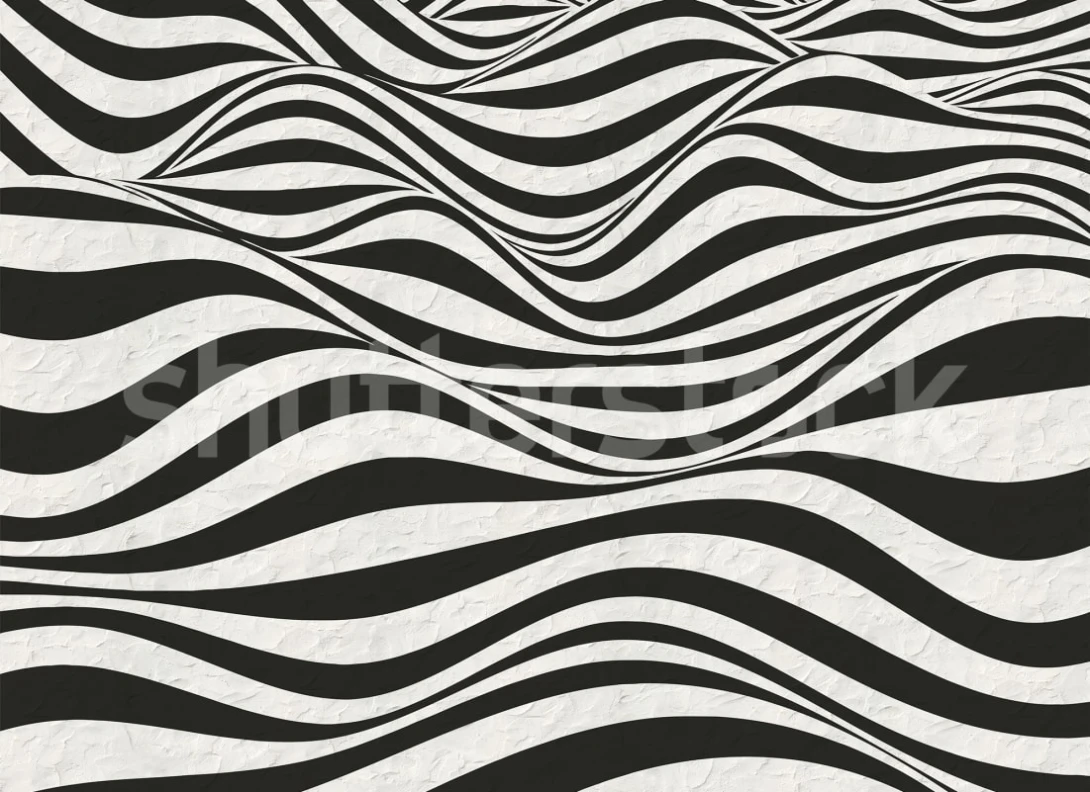 Rebel Walls R19546 Shutterstock Graphic Hills Black - mural w abstrakcyjne fale