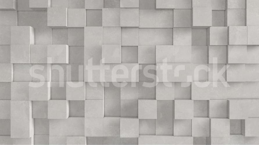 Rebel Walls R19548 Shutterstock 3D Boxes Gray - mural w sześciany 3D
