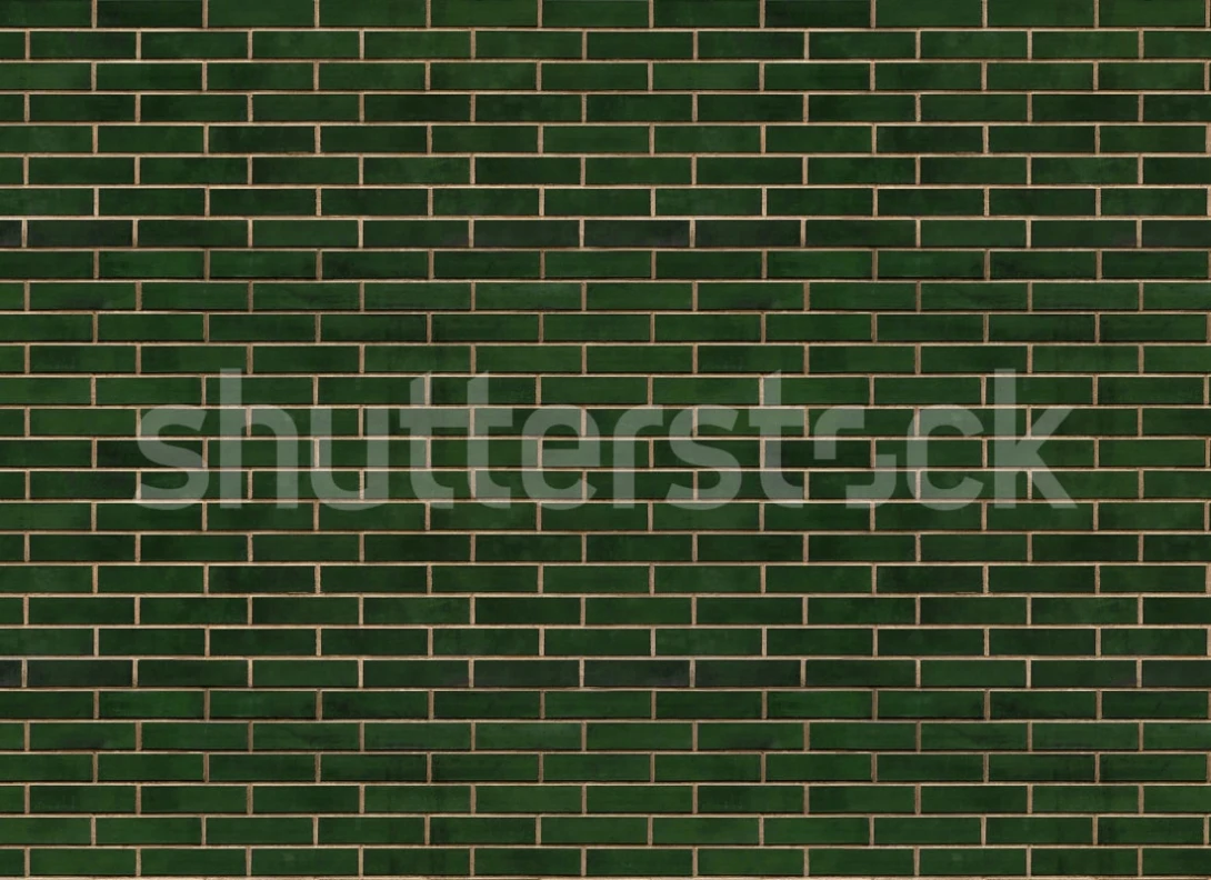 Rebel Walls R19630 Shutterstock Wall of Tiles Dark Green - mural imitujący płytki