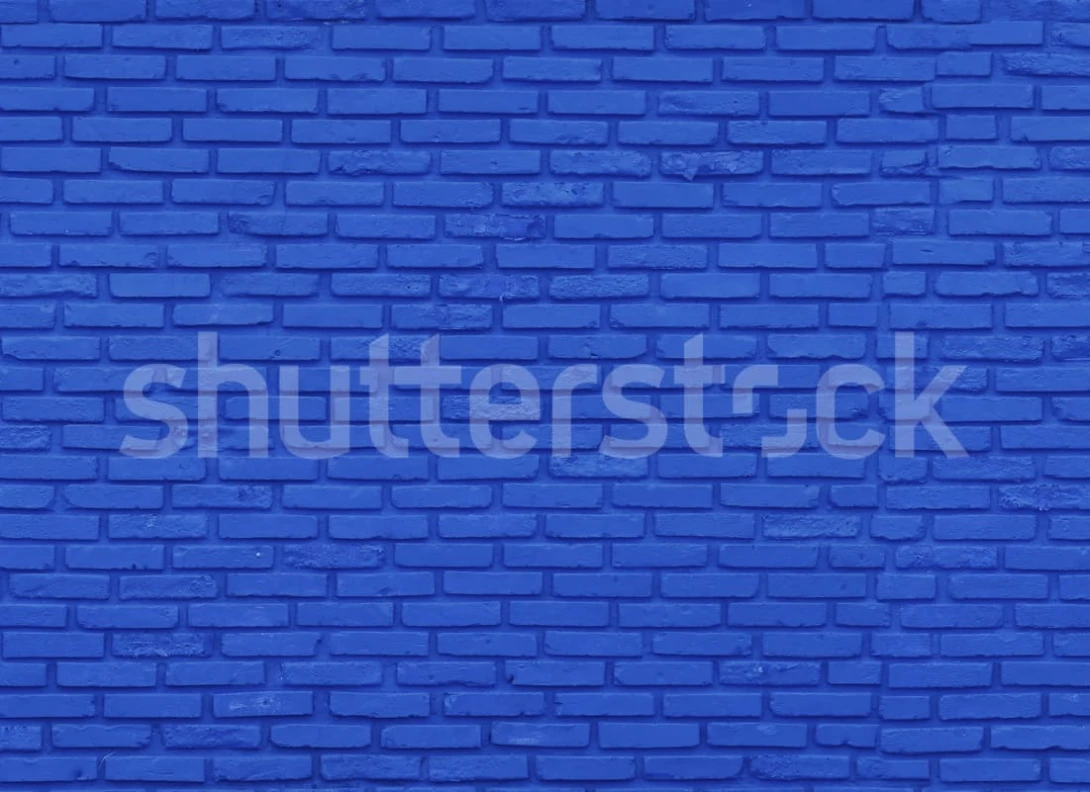 Rebel Walls R19633 Shutterstock Wall of Bricks Cobalt - mural imitujący cegły