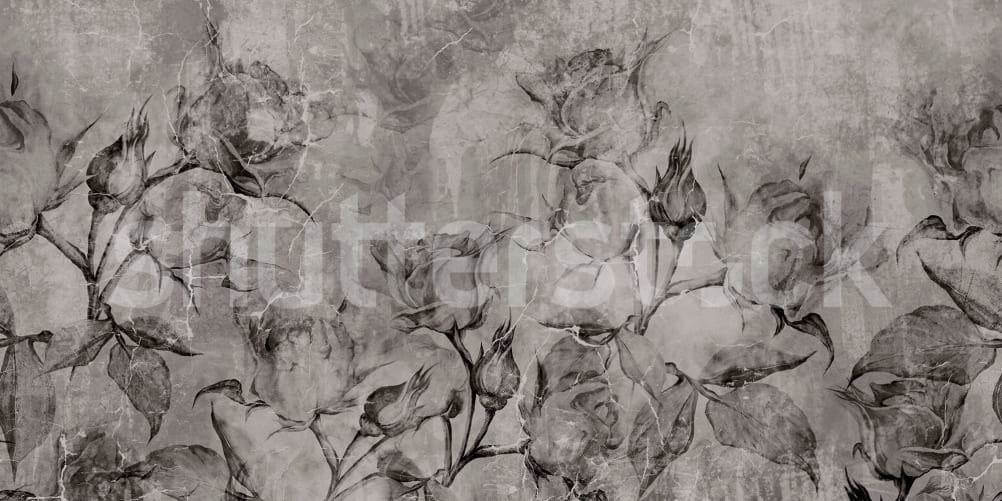 Rebel Walls R19640 Shutterstock Vintage Roses - mural w róże