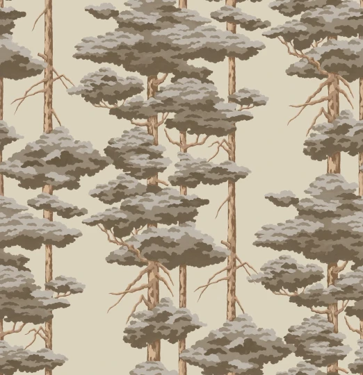 Rebel Walls R21301 Sophisticated Luxe Highland Pines Brown - mural w sosny