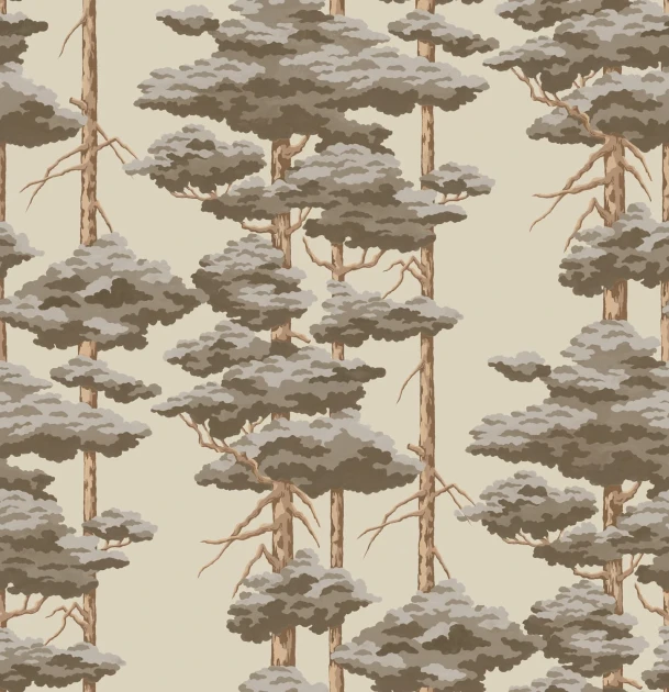 Rebel Walls R21301 Sophisticated Luxe Highland Pines Brown - mural w sosny