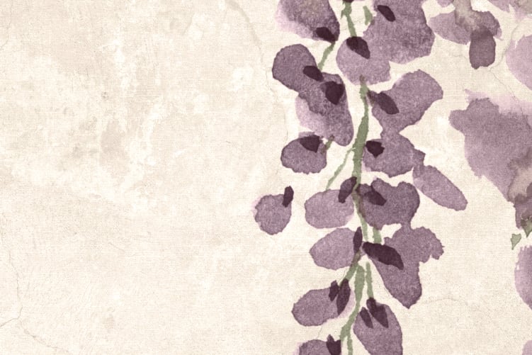 Rebel Walls R21982 Sophisticated Luxe Whispers Wisteria Purple - mural w kaskadę wisterii