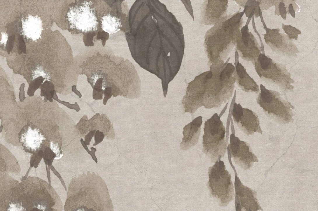 Rebel Walls R21984 Sophisticated Luxe Whispers Wisteria Gray - mural w kaskadę wisterii