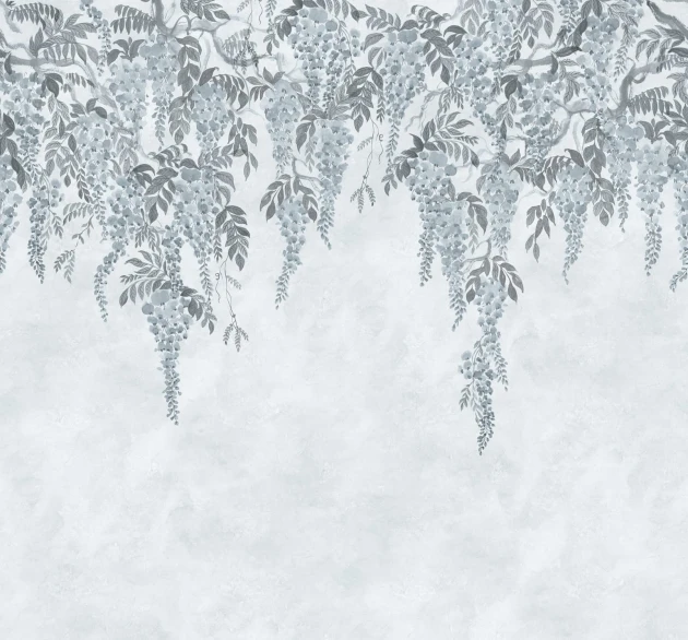 Rebel Walls R21985 Sophisticated Luxe Whispers Wisteria Blue - mural w kaskadę wisterii