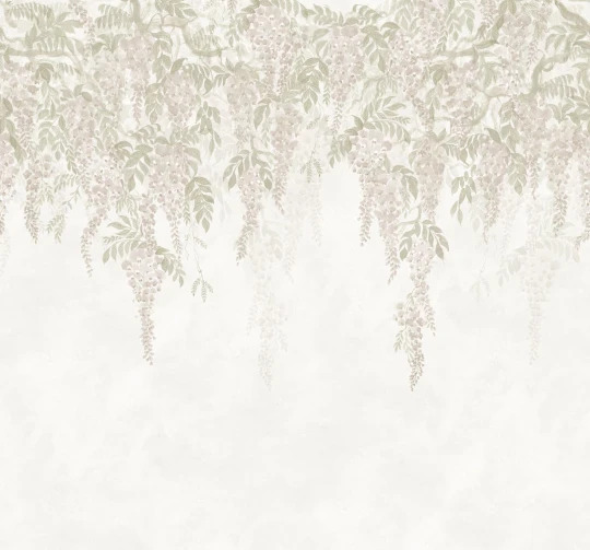 Rebel Walls R21986 Sophisticated Luxe Whispers Wisteria Beige - mural w kaskadę wisterii