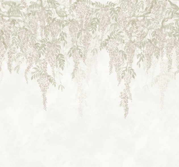 Rebel Walls R21986 Sophisticated Luxe Whispers Wisteria Beige - mural w kaskadę wisterii